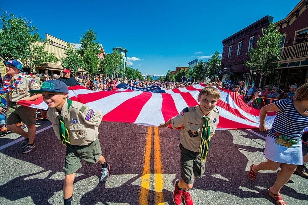 Boys Scouts at Fourth of July Parade in Breckenridge