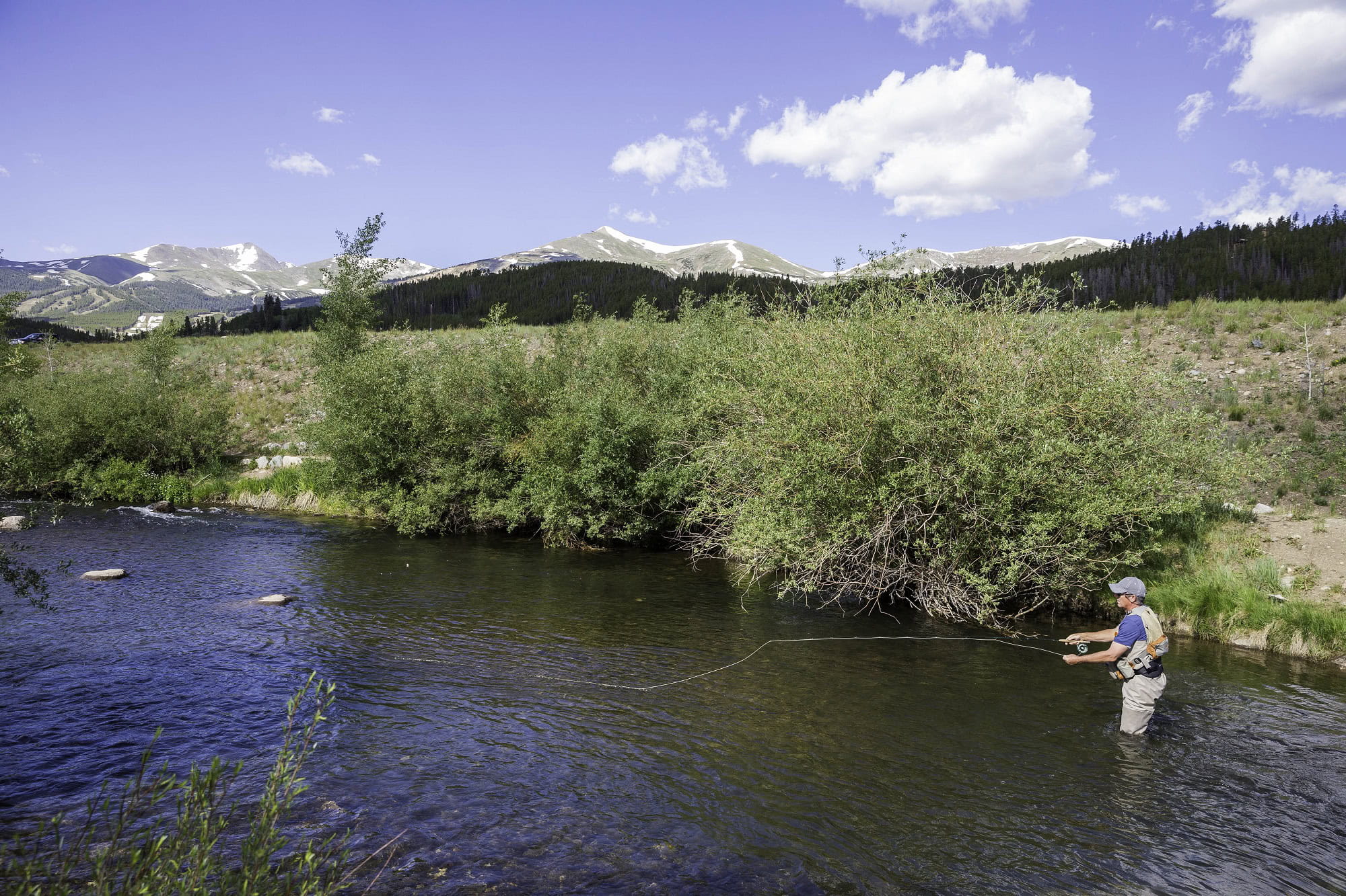 Fly fishing mountain views Breckenridge 