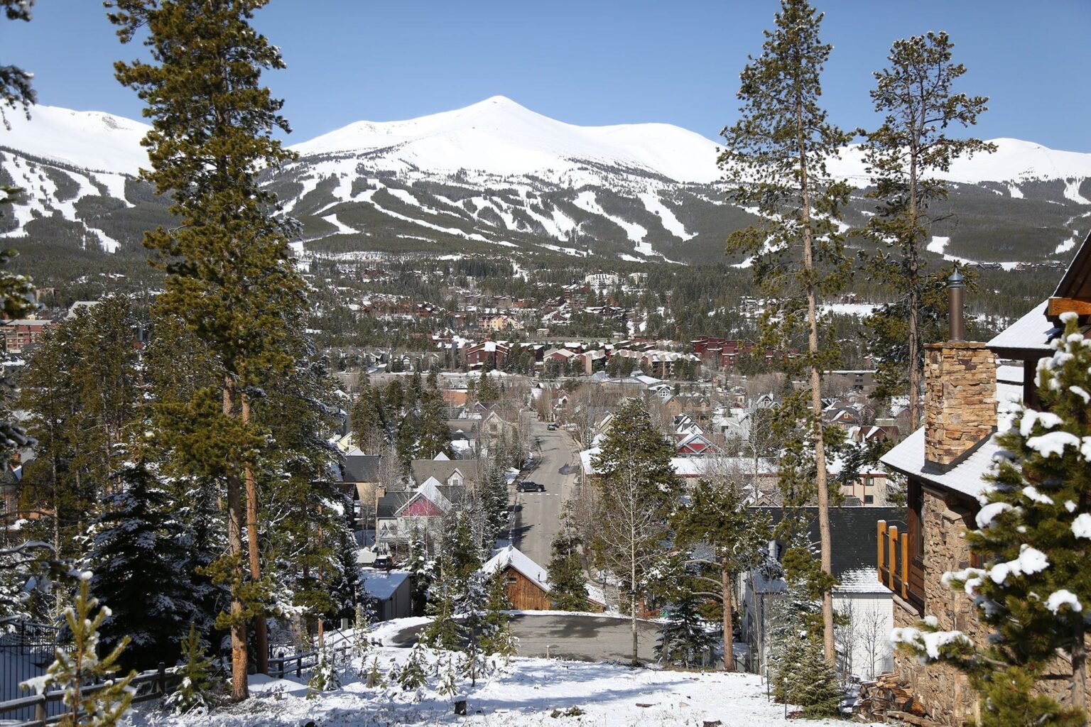 Overview of Breckenridge in Springtime.