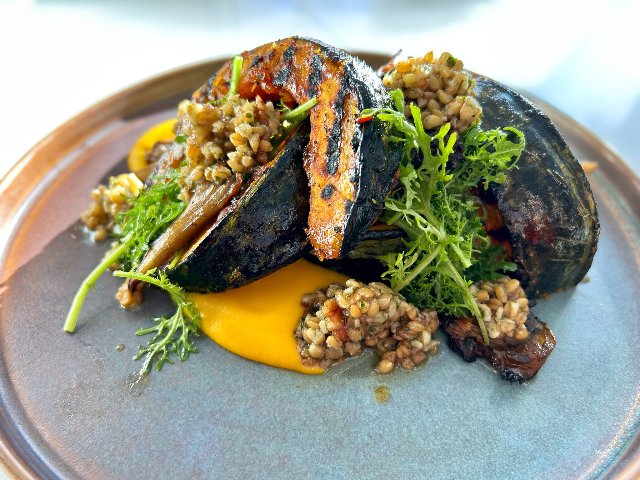 GRILLED KABOCHA SQUASH EN SAOR