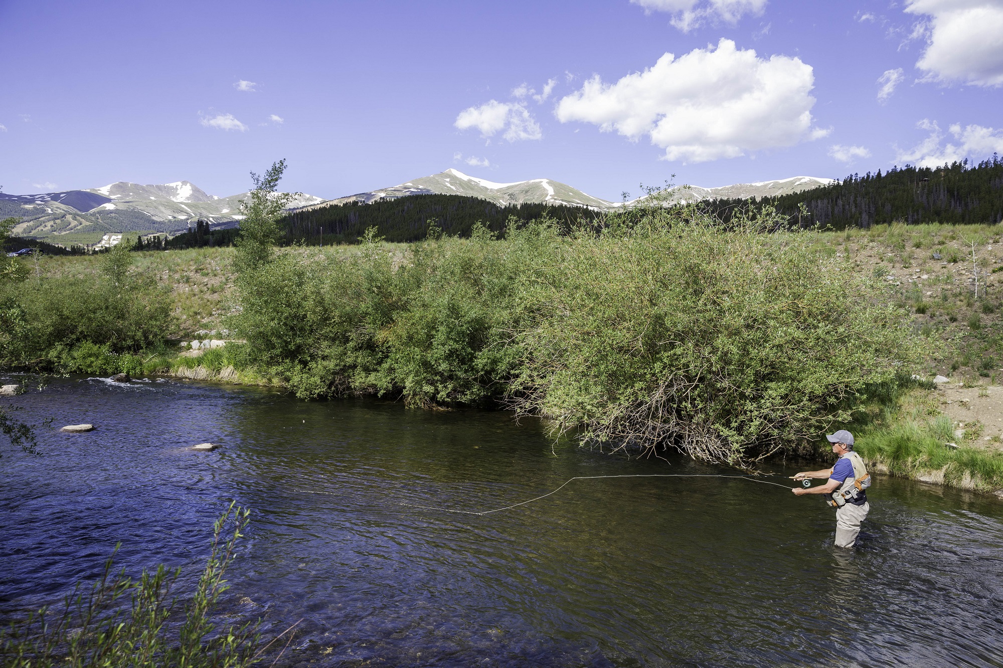 Fly fishing mountain views Breckenridge