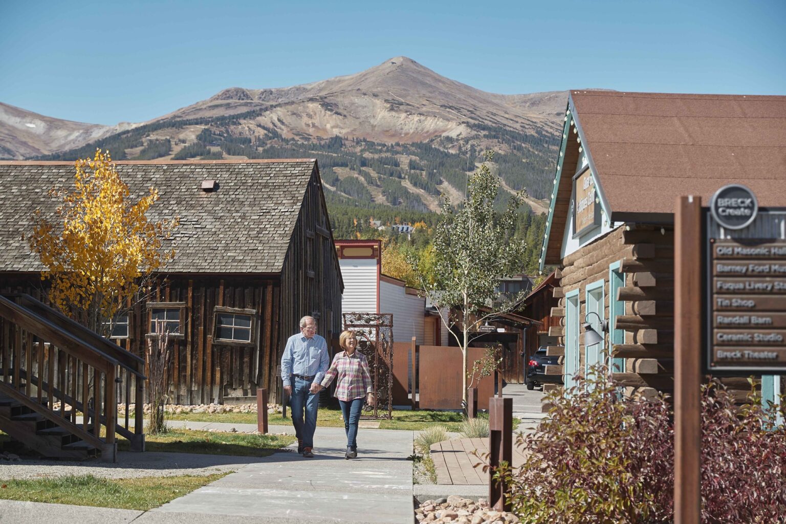 retired couple walking in Breckenridge