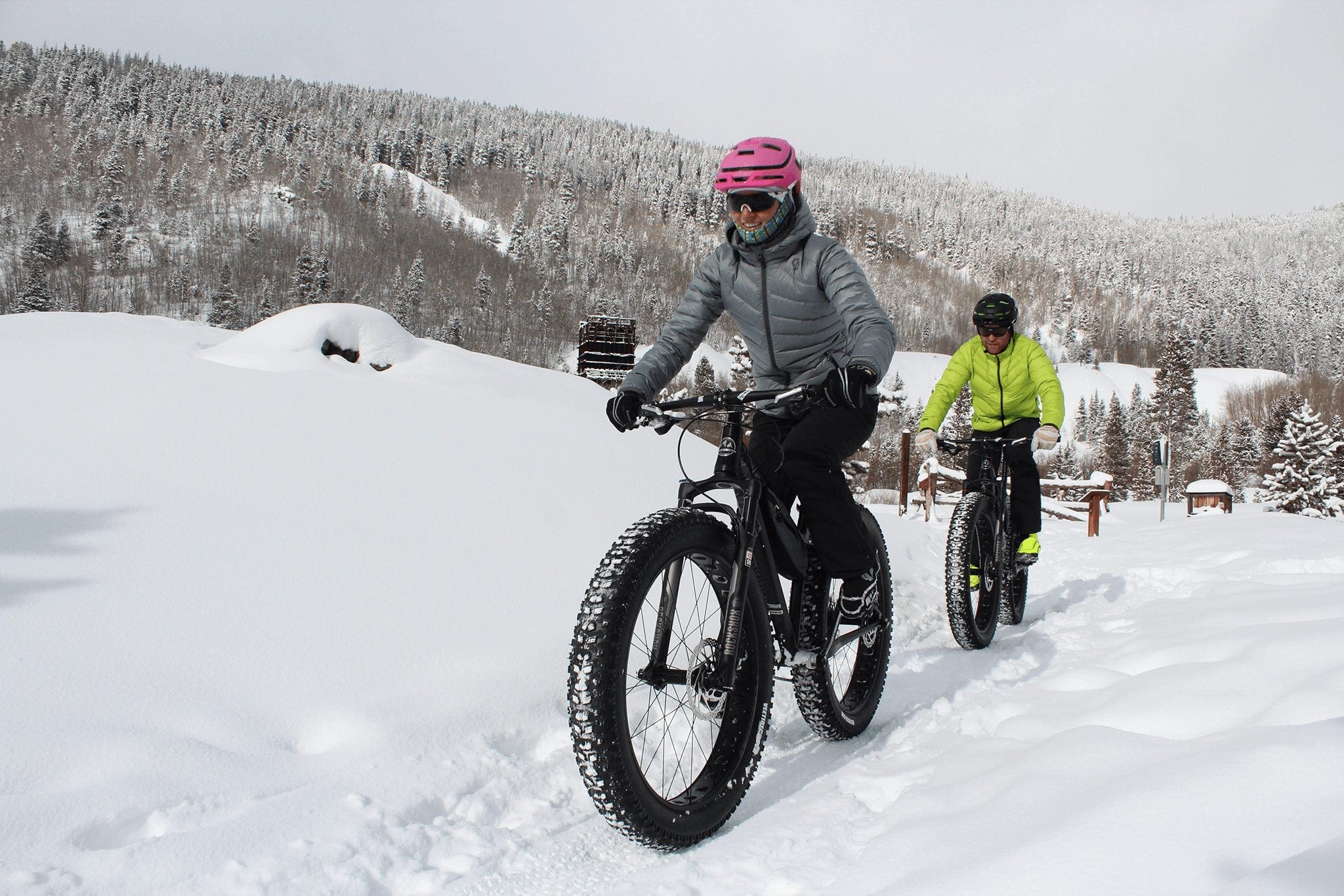 Winter fat biking in Breckenridge