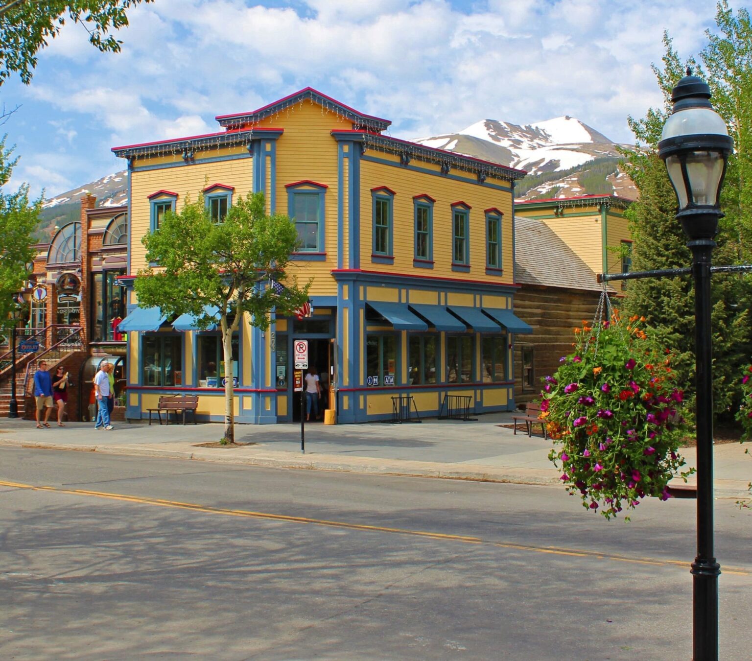 The Breckenridge Welcome Center on Main Street in Breckenridge during Summer.
