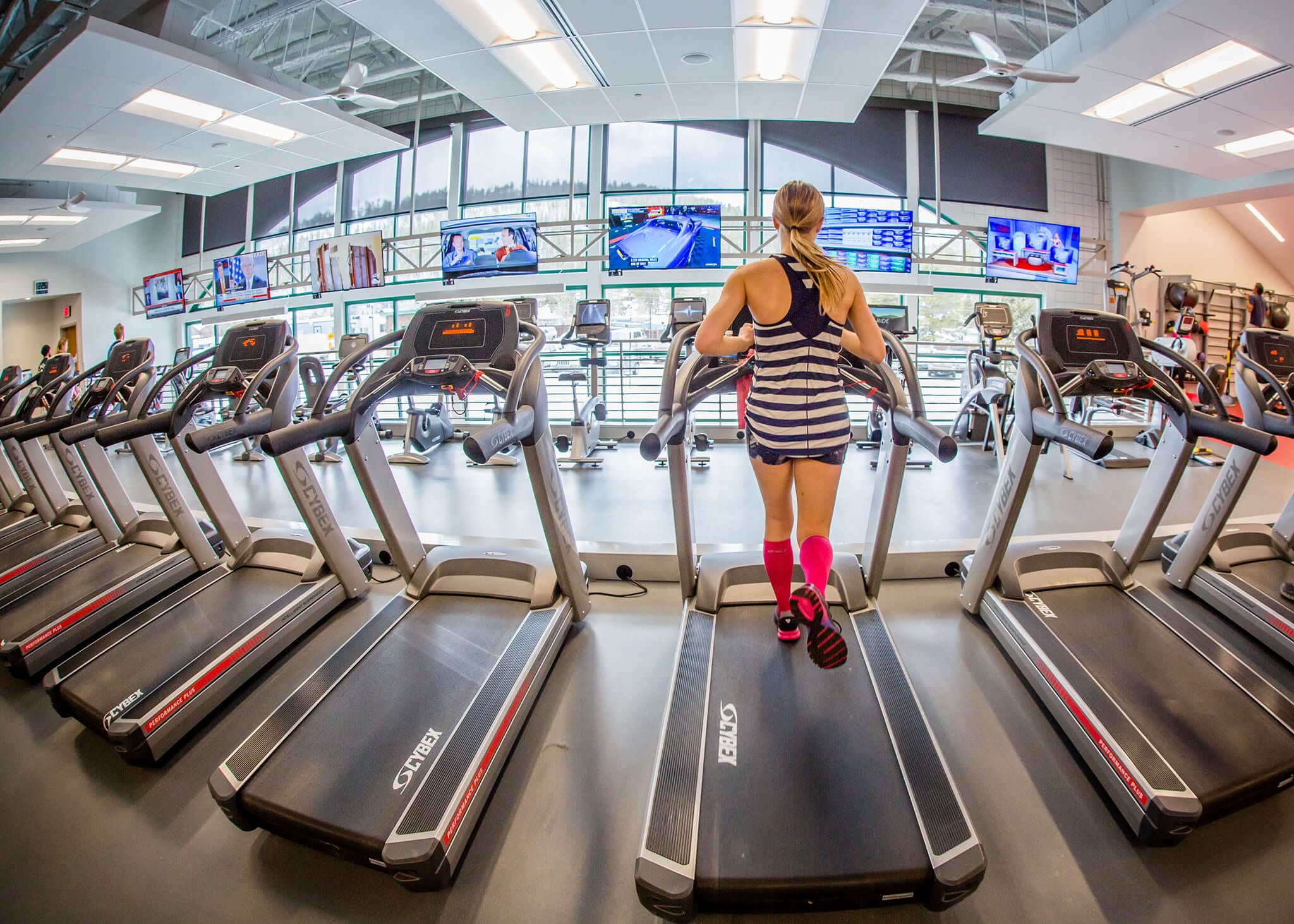 Runner in the Fitness Wing at the Breckenridge Recreation Center