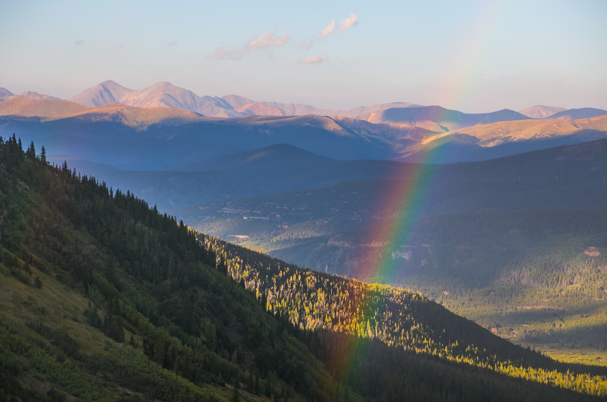 A rainbow on Mohawk Lakes Trail in Breckenridge