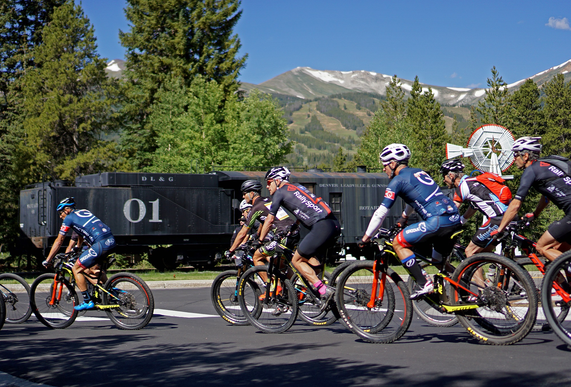 Participants in the Firecracker 50 bike race in Breckenridge