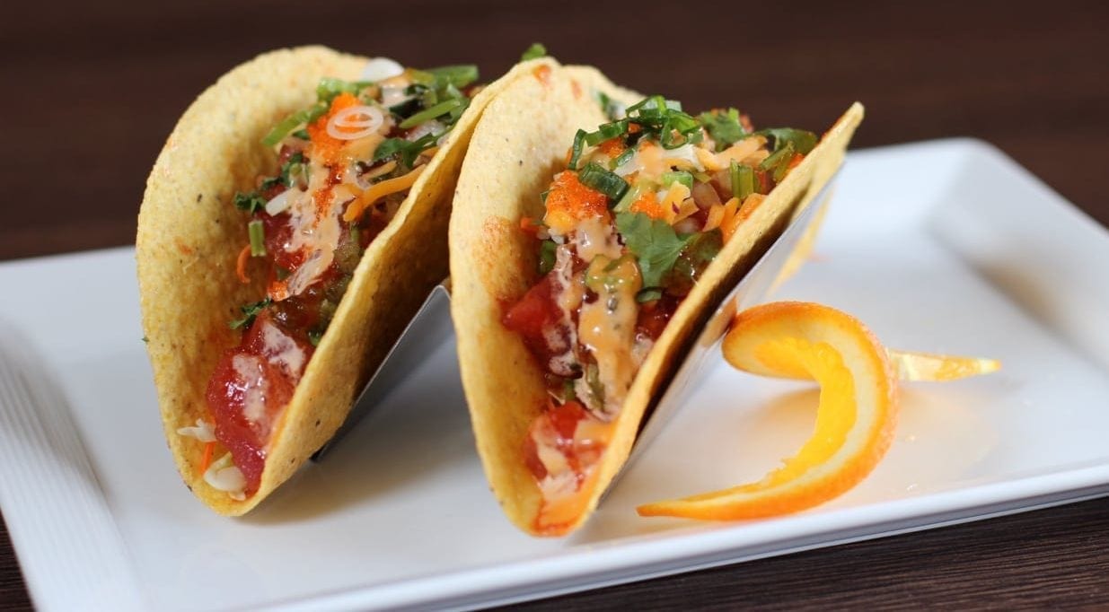 Tiki Mana poke tacos