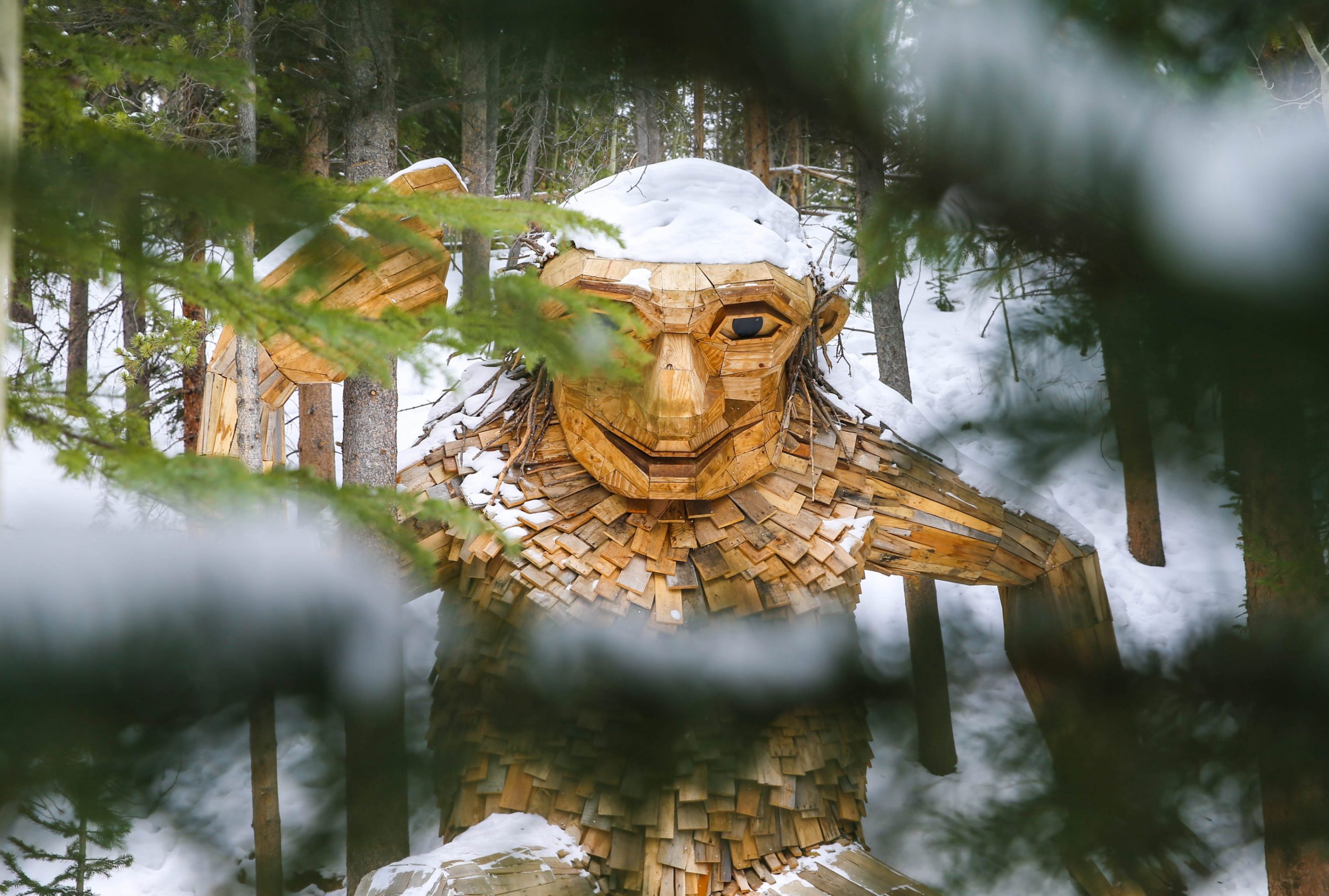 Breckenridge troll in winter