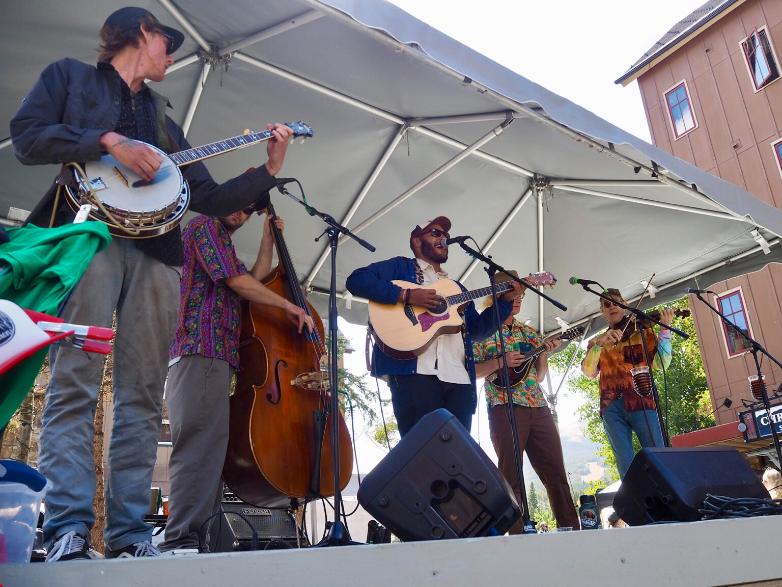 band playing on stage
