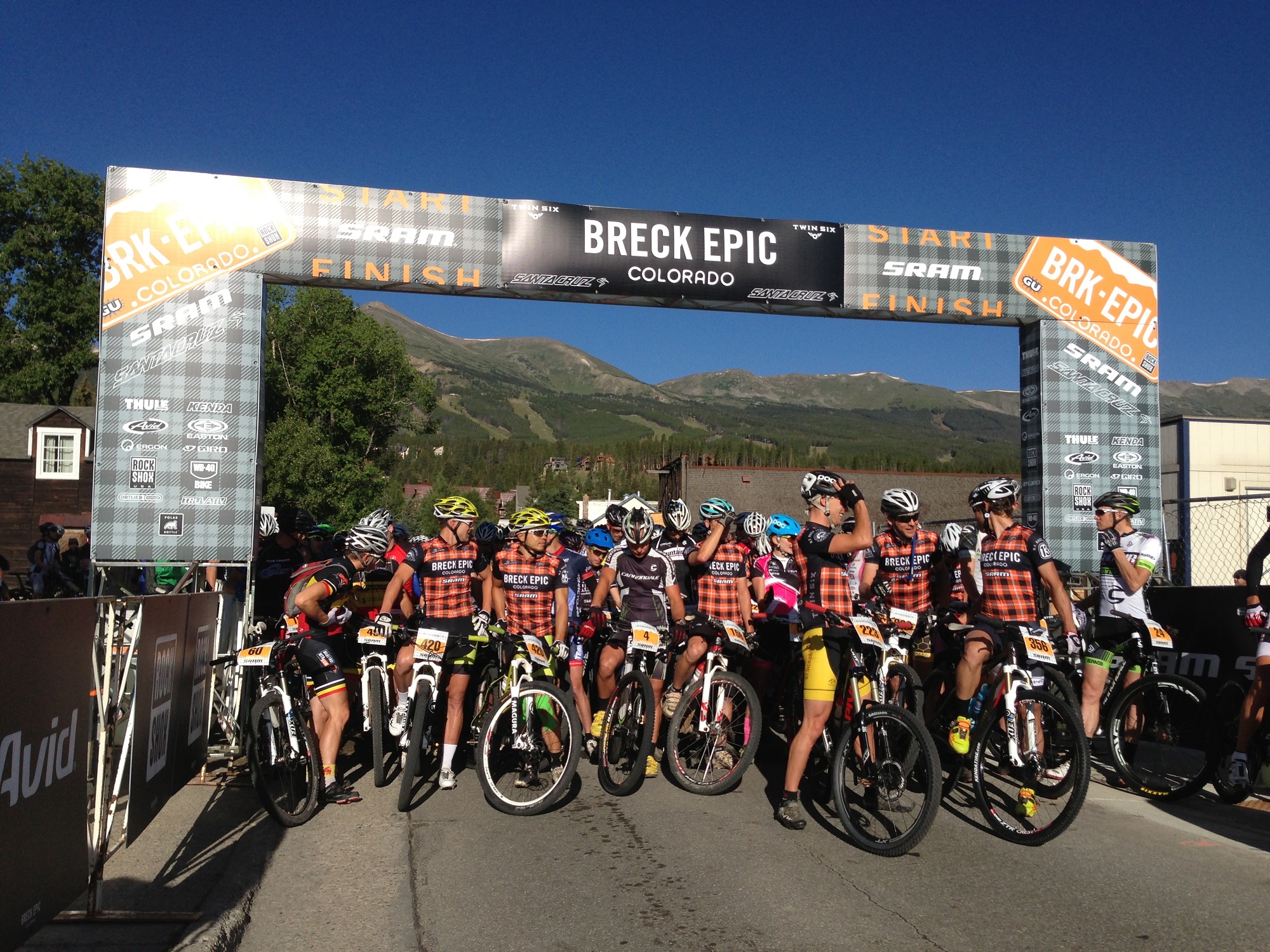 Riders waiting for start of Breck Epic race
