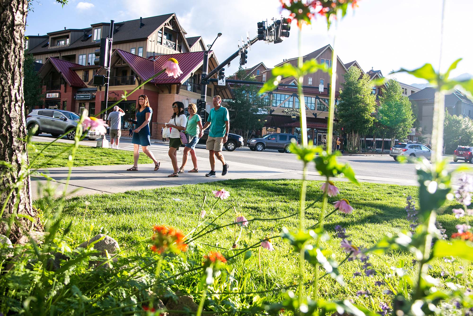 Group shops Main Street Breckenridge