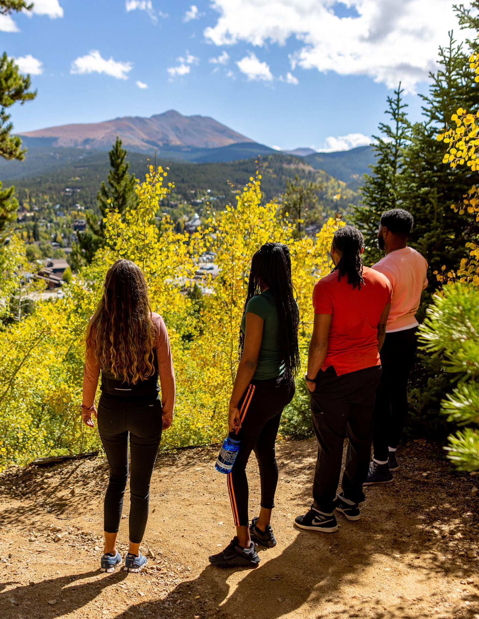 group hiking in Breckenridge