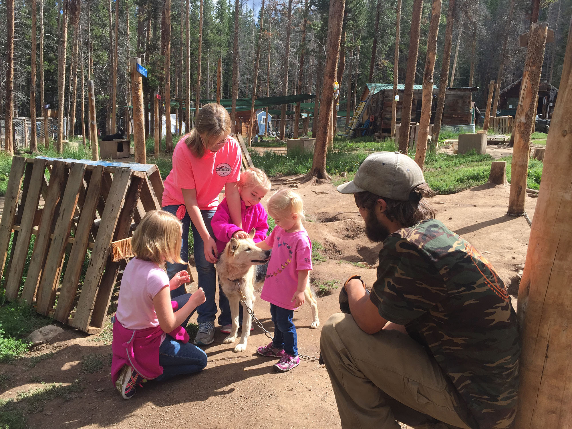 family at Good Times Adventures Dog Yard