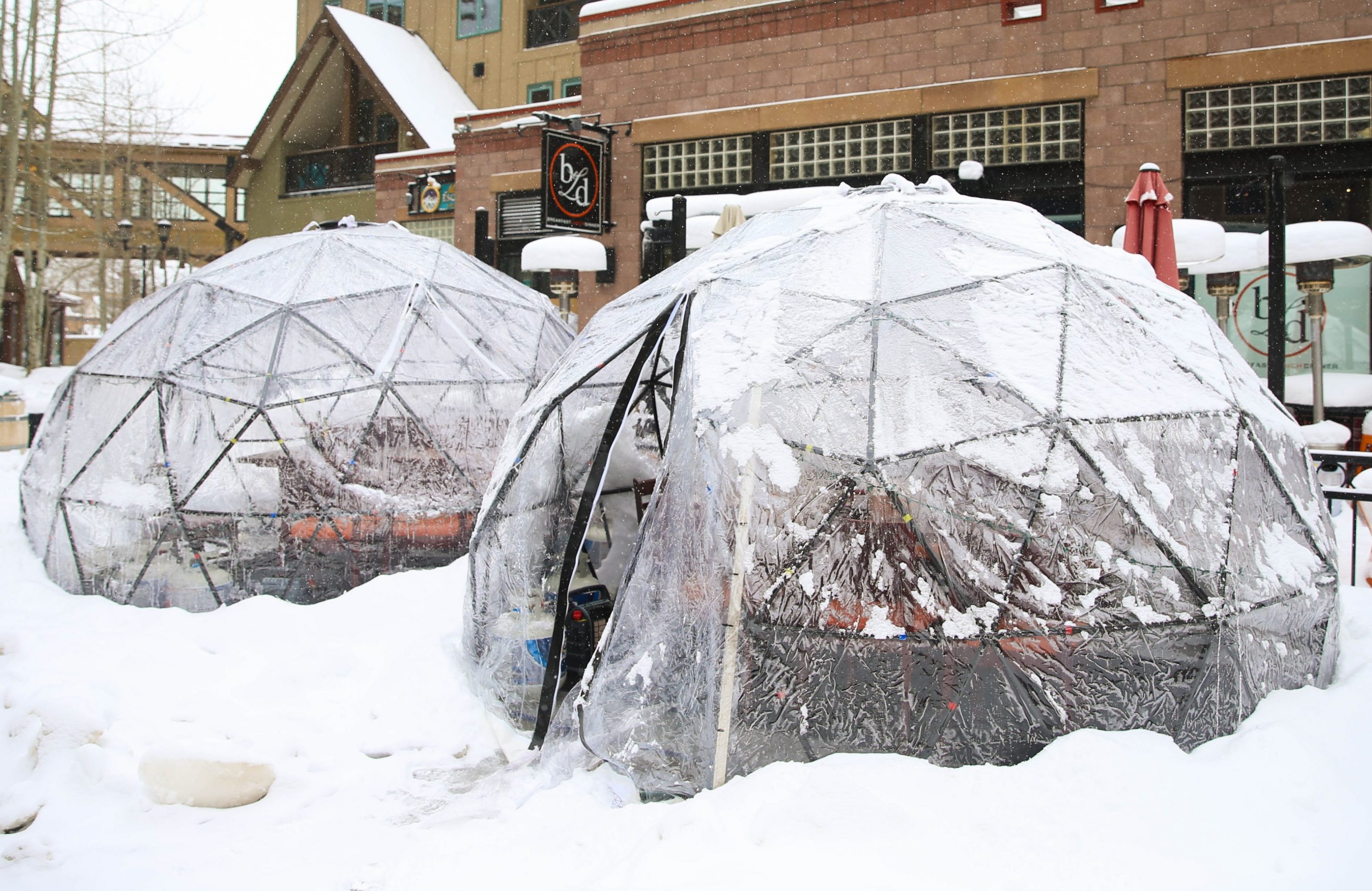 Bold snow domes Breckenridge
