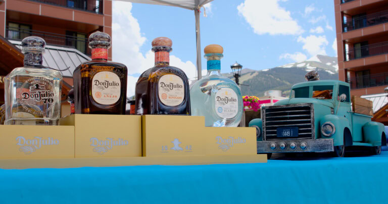 Don Julio bottles next to a toy truck