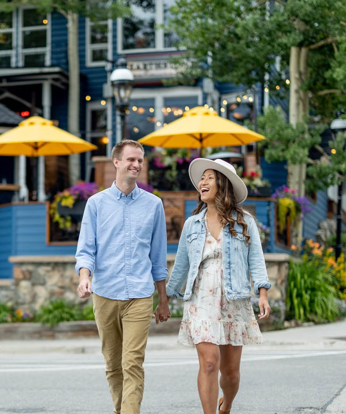 couple walking on the street
