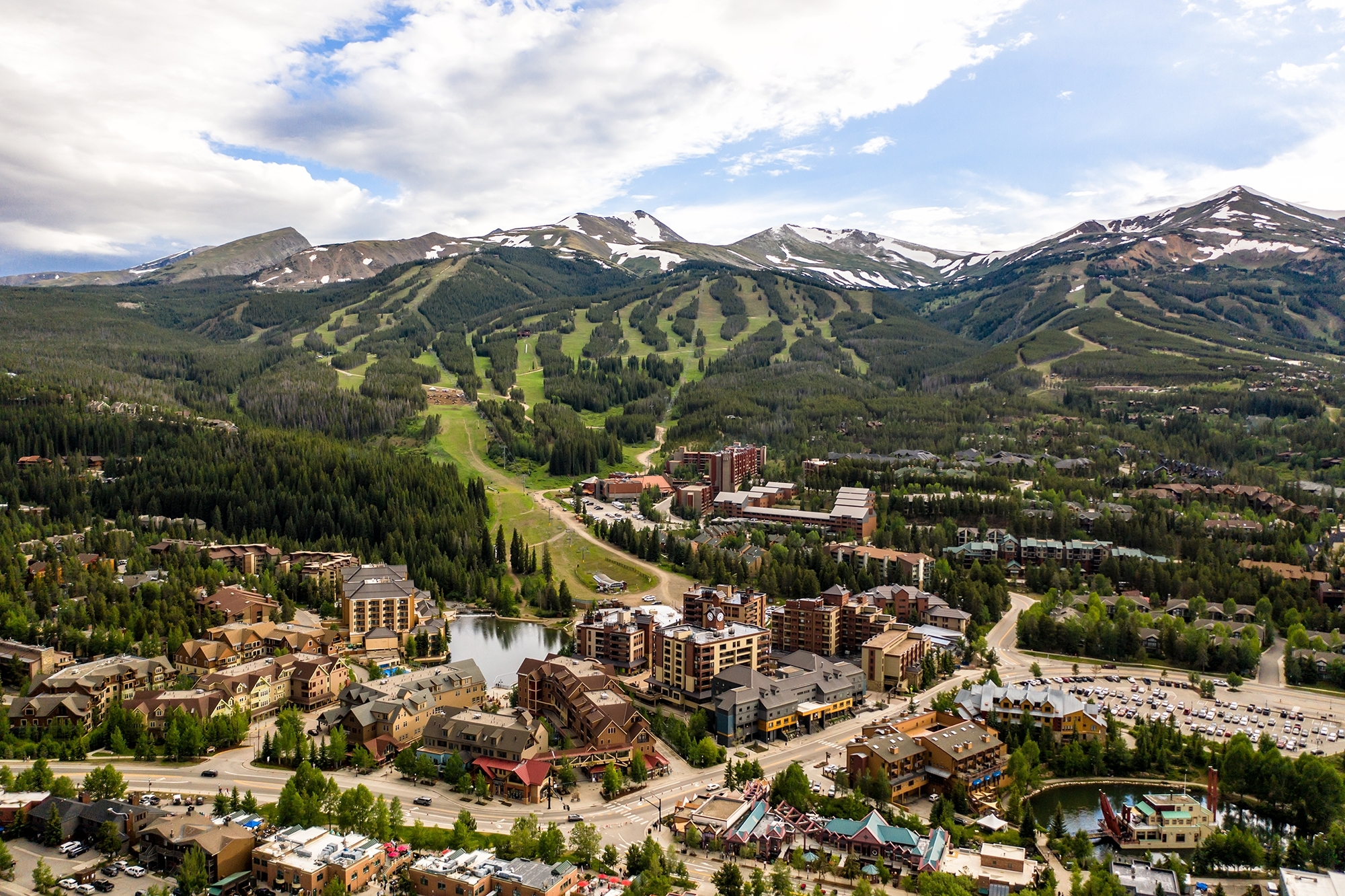 Aerial drone photo – Rugged Rocky Mountains of Breckenridge, Colorado.
